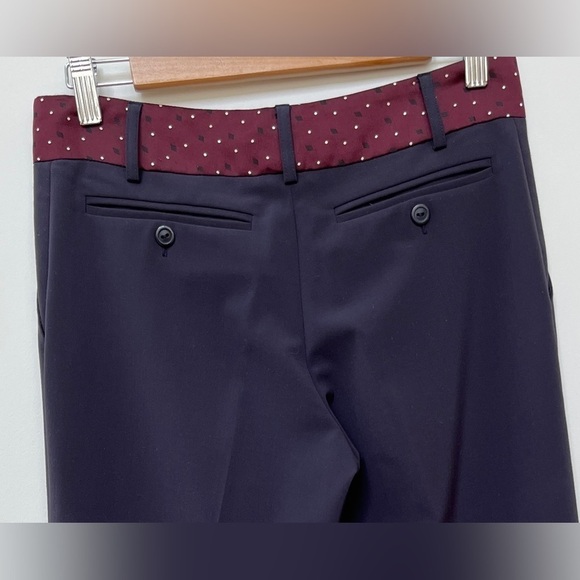 TARA JARMON Pantalon Paroli Grey Trousers Patterned Waistband Business Office - Picture 5 of 16